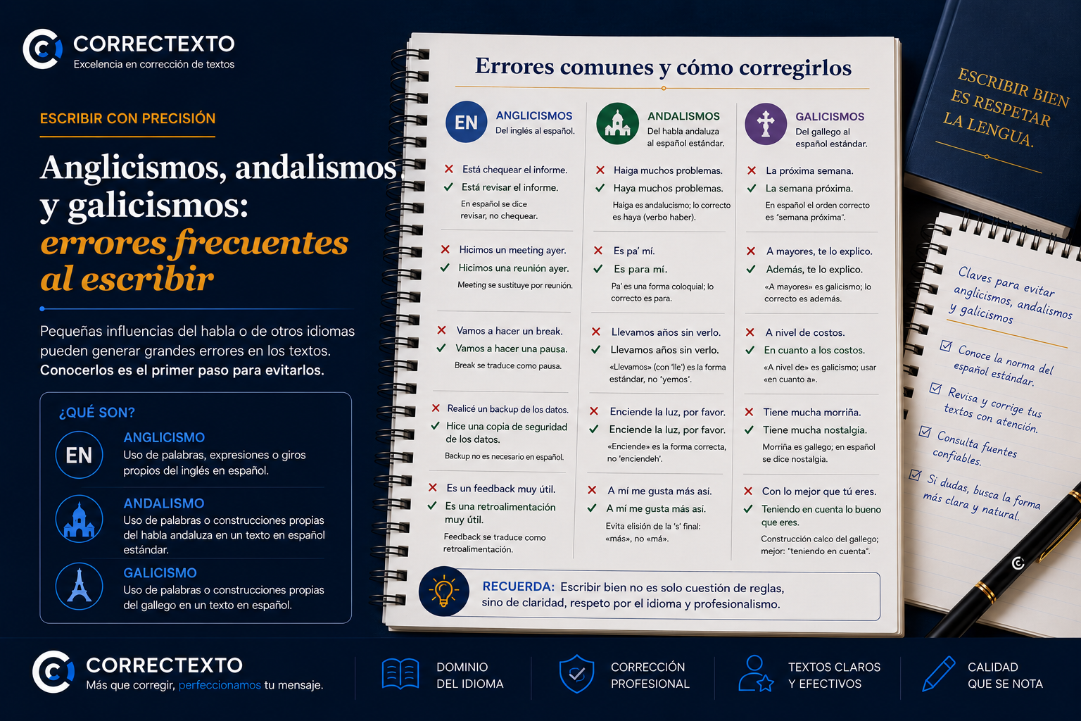 Anglicismos, andalusismos y galicismos: errores frecuentes al escribir – Correctexto