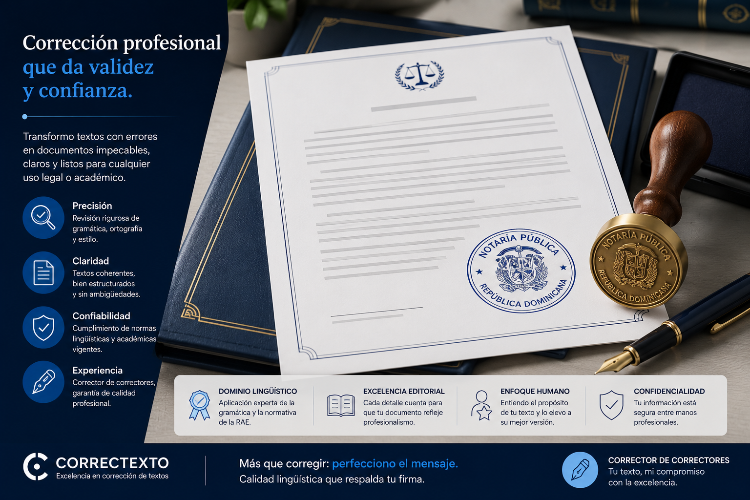 Corrección profesional de documentos jurídicos en República Dominicana – Notaría Pública – Correctexto