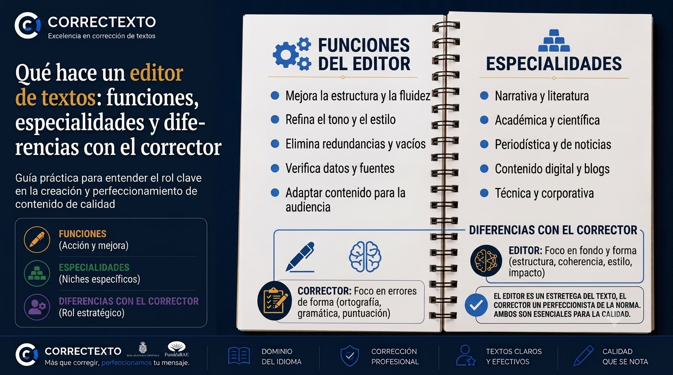 Qué hace un editor de textos: funciones, especialidades y diferencias con el corrector – Correctexto