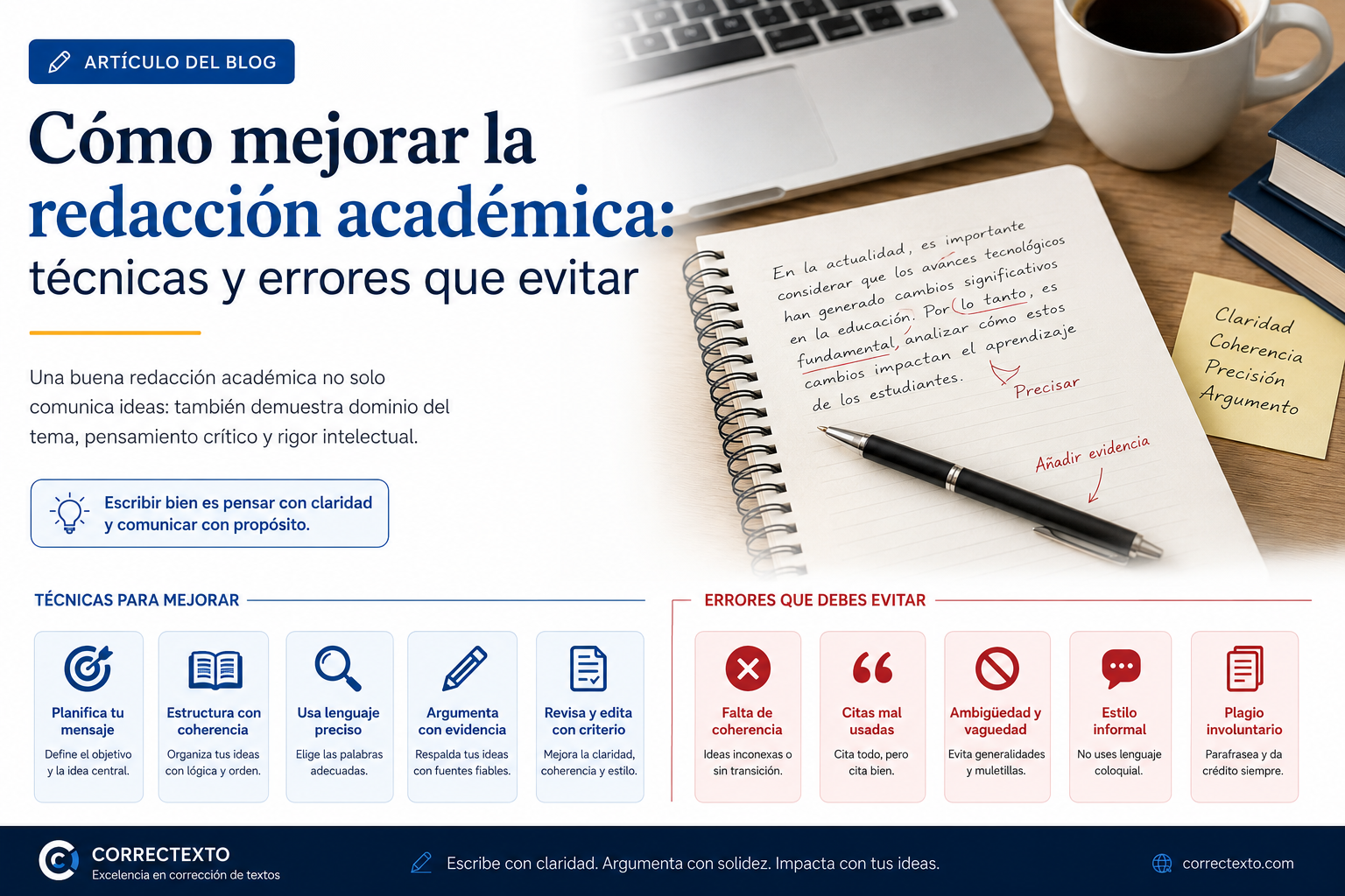 Cómo mejorar la redacción académica: cinco técnicas y cinco errores que evitar – Correctexto