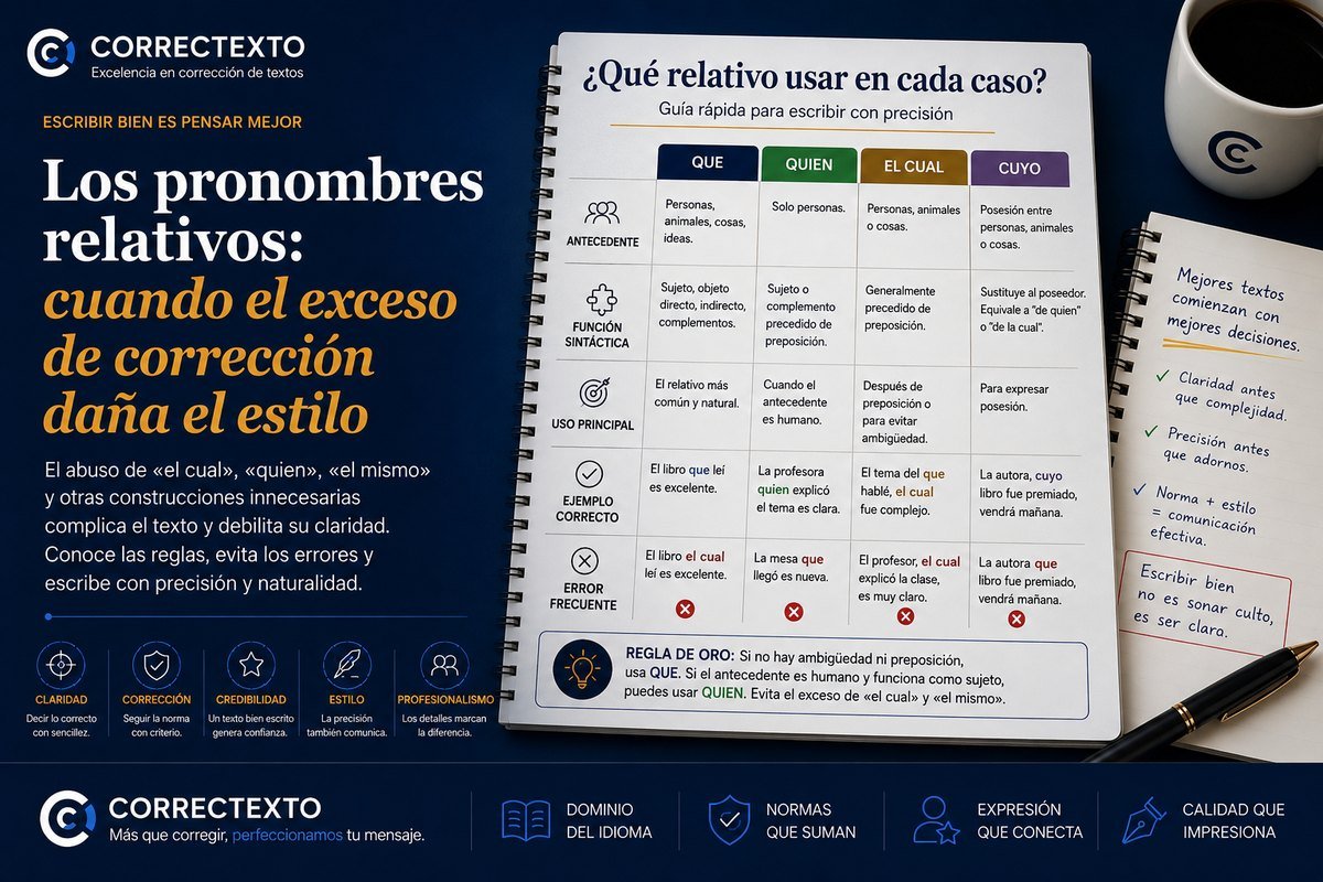 Los pronombres relativos en español: cuándo usar que, quien, el cual y cuyo – guía de Correctexto